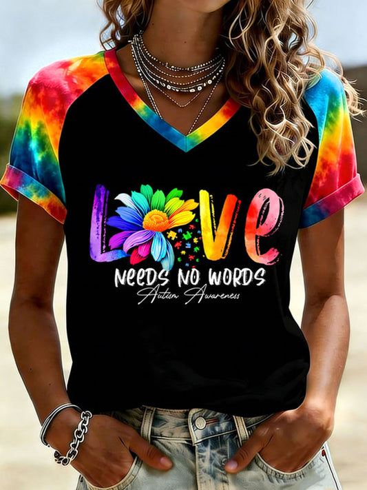 Women's Autism Acceptance V-Neck T-shirt