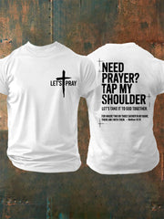 Men's Need Prayer?Tap My Shoulder Print Tee