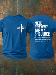 Men's Need Prayer?Tap My Shoulder Print Tee