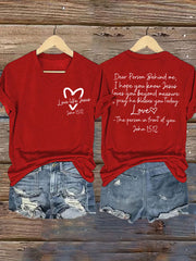 Women's Love Like Jesus Iron On Short Sleeve T-Shirt