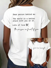 Women's Mental Health Awareness You Are Enough Print Short Sleeve T-Shirt