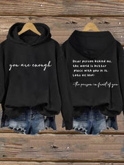 Women's Mental Health Awareness You Are Enough Print Sweatshirt