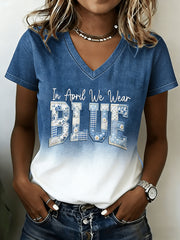 Women's Autism Awareness Print T-shirt