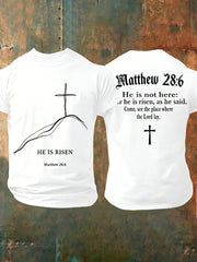 Men's He is Riser MATTHEW 28:6 Short Sleeves Tee