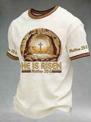 Men's He is Riser MATTHEW 28:6 Short Sleeves Tee
