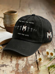 Unisex Jesus John 14:6 Jesus The Way, The Truth, The Life Christian Cross Print Hat