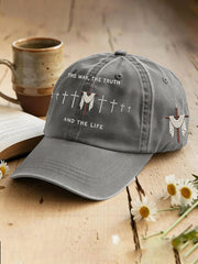 Unisex Jesus John 14:6 Jesus The Way, The Truth, The Life Christian Cross Print Hat