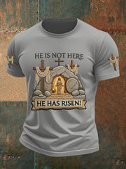 Men's He Is Not Here He Has Risen Matthew 28:6 Short Sleeve T-shirt