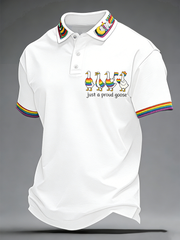 Men's Funny Pride Duck Pride Month polo shirt