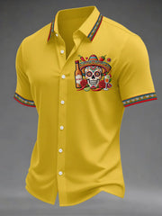 Men's Cinco De Mayo Print Short-Sleeve Shirt