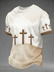Men's Christian Cross Print Tee