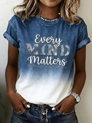 Women's Autism Awareness Print T-shirt