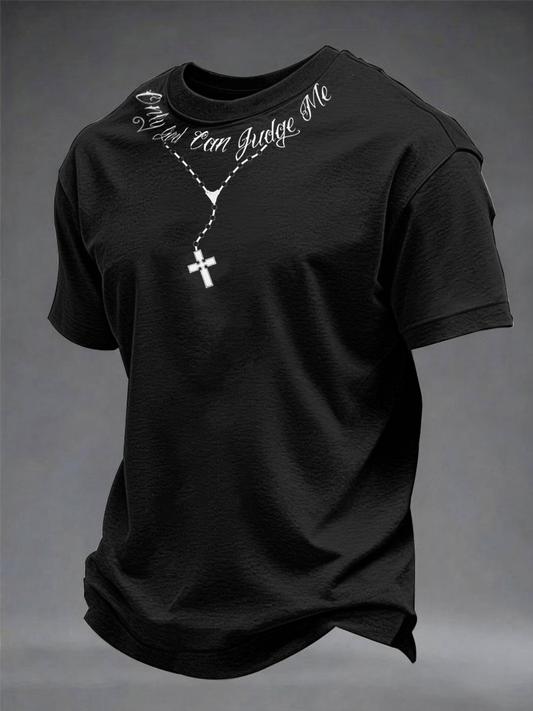 Men's Only God Can Judge Me Printed short sleeves t-shirt