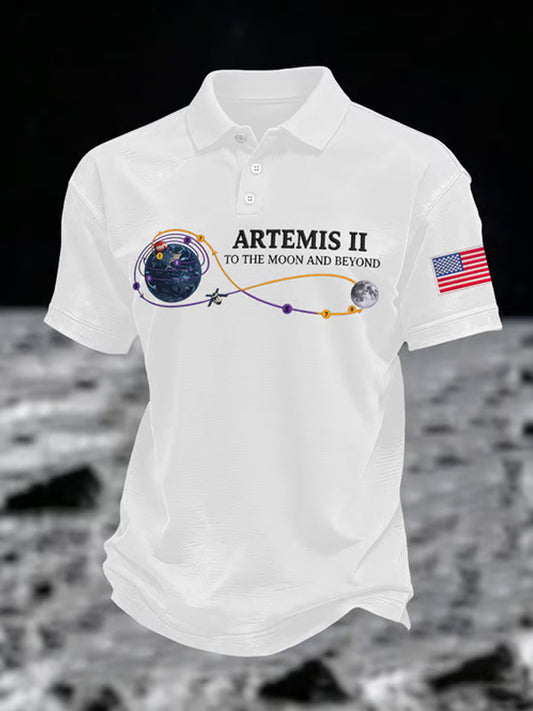 Men's Artemis II 2026 Print Casual Polo