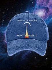 Unisex Artemis II 2026 Return To The Moon For All Humanity Print Hat