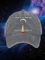 Unisex Artemis II 2026 Return To The Moon For All Humanity Print Hat