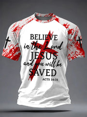 Men's Faith Printed Casual short sleeves t-shirt