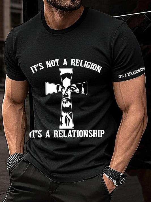 Men's It’s Not A Religion It's A Relationship Print Tee