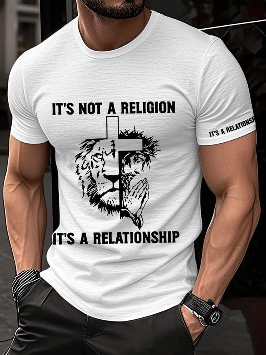 Men's It’s Not A Religion It's A Relationship Print Tee