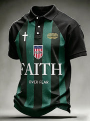 Men's Christian Faith Over Fear Cross Short Sleeve Top