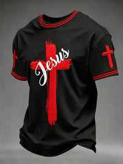 Men's Christian Cross Print Tee