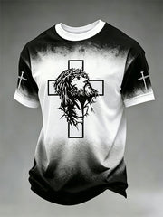 Men's Christian Cross Print Tee