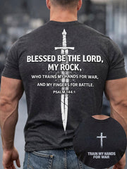 Men's Faith Saint Michael Defend Us In Battle Printed T-shirt