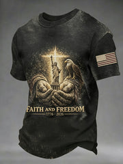 Men's FAITH AND FREEDOM 1776-2026 Independence Day Tee