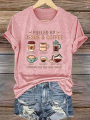Women's Funny Christian Jesus Print Casual Tee