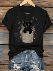 Women's Cat Lover Stylish Design short-sleeved T-shirt