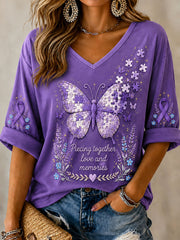 Women's "Piecing Together Love And Memories - Alzheimer's Theme" T-shirt