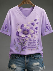 Women's "Piecing Together Love And Memories - Alzheimer's Theme" T-shirt
