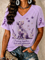 Women's "Piecing Together Love And Memories - Alzheimer's Theme" T-shirt