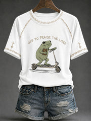 Women's 'Off To Praise The Lord' Printed Casual T-Shirt