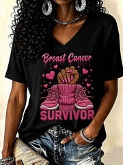 Women's Breast Cancer Survivor Short Sleeve T-Shirt