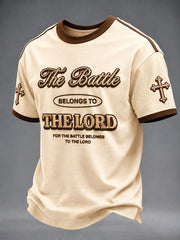 Men's "The Battle Belong To The Lord” Faith Casual T-shirt