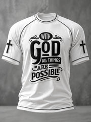 Men's Faith Printed Casual short sleeves t-shirt