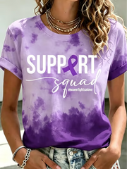 Women's Alzheimer's Awareness Print short-sleeved T-shirt