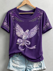 Women's Alzheimer's Theme Printed T-shirt