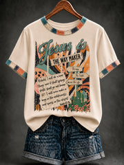 Women's Christian Jesus Cross Short Sleeve T-shirt