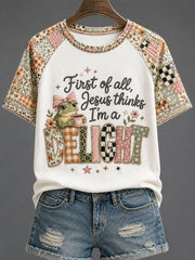 Women's 'Jesus Thinks I'm A Delight' Printed Casual T-Shirt