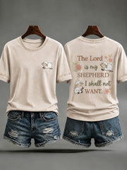 Women's 'The Lord Is My Shepherd' Printed Casual T-Shirt