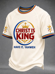 Men's Christian Christ Is King Have It YAHWEH Cross Short Sleeve T-shirt
