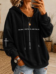 Women's BE STILL AND KNOW Printed Casual Hoodie