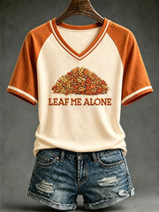 Women's Leaf Me Alone V-neck T-shirt