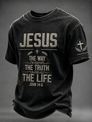 Men's “The way The Truth The Life ” Printed T-shirt