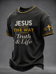 Men's “The way The Truth The Life ” Printed T-shirt