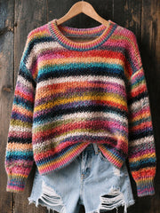 Women's Striped Print Casual Top