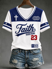 Women's Christian Faith Over Fear Short Sleeve T-shirt