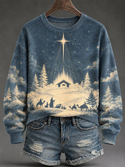 Women's Faith Print Casual Sweatshirt